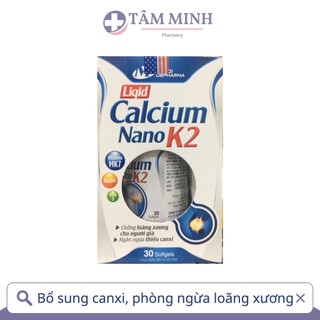 CALCIUM NANO K2 BỔ SUNG CANXI CHỐNG CÒI XƯƠNG, LOÃNG XƯƠNG