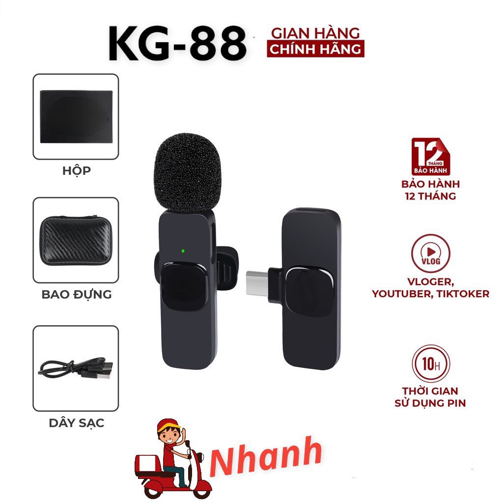 Míc cài áo không dây lọc tiếng ồn dùng quay video và litrem