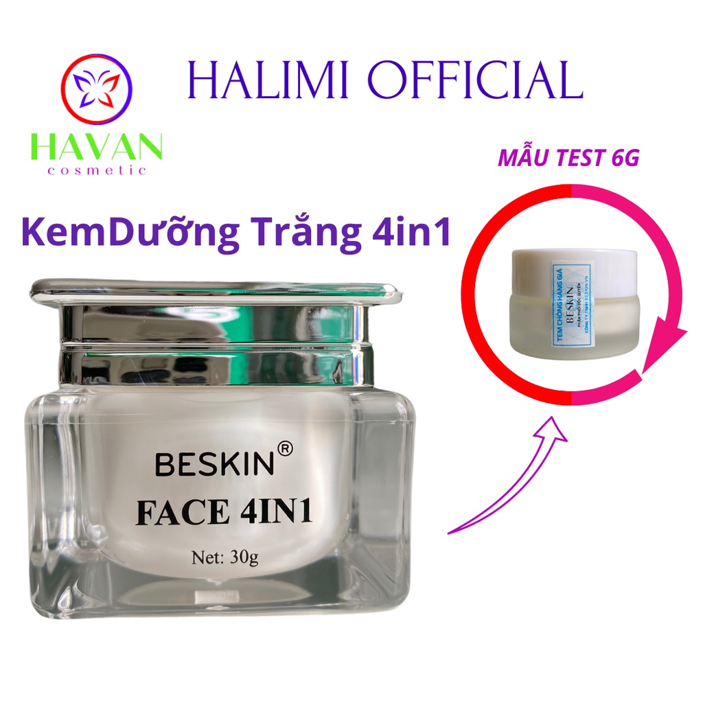 Kem Dưỡng Trắng Da Mặt 4IN1 BESKIN