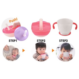 Cốc tập uống 3 giai đoạn Richell Nhật Bản [Chính hãng]