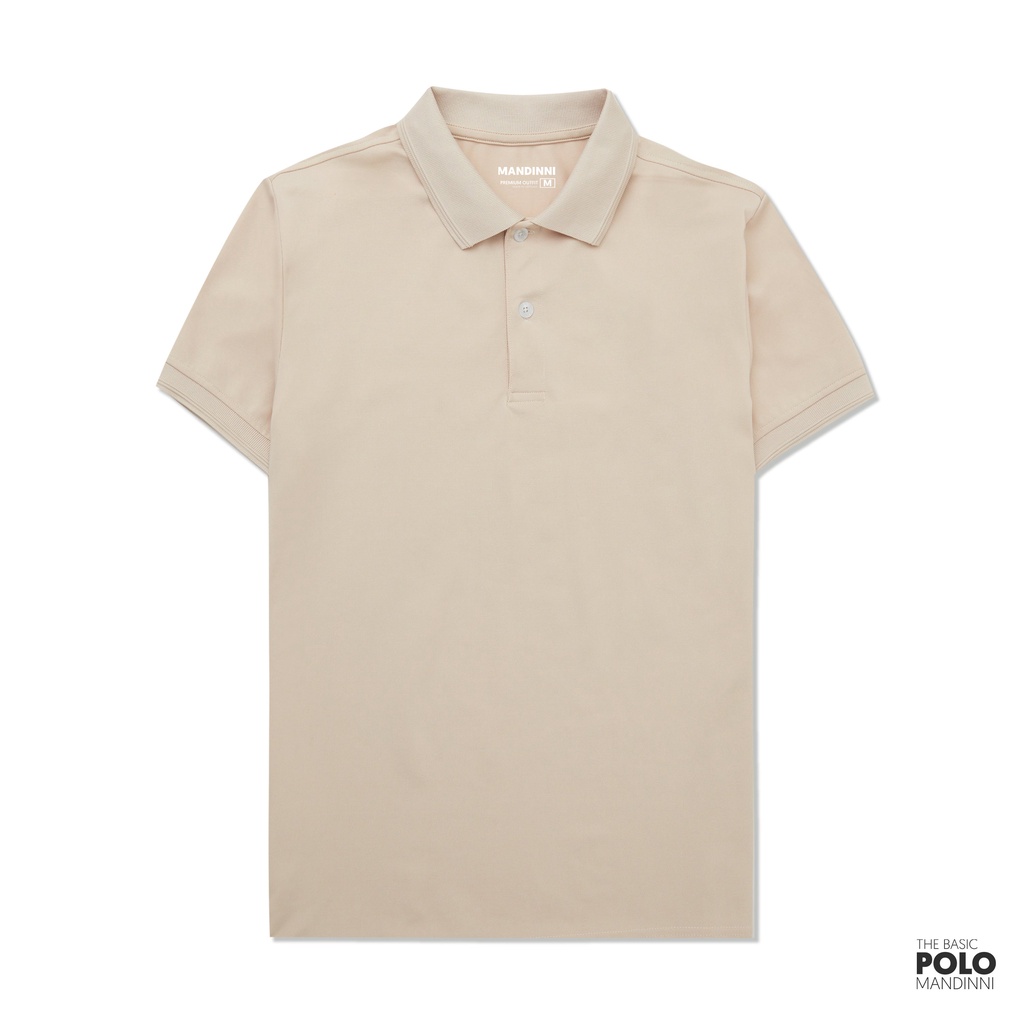 Áo Polo Nam trơn basic MANDINNI, chất liệu vải cotton CVC Thoáng Mát, Thiết Kế Trẻ Trung - PASTEL