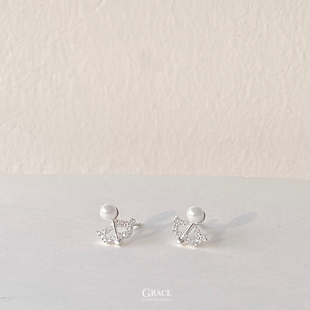 Khuyên tai cung tên hạt trai Amore Grace Jewelry