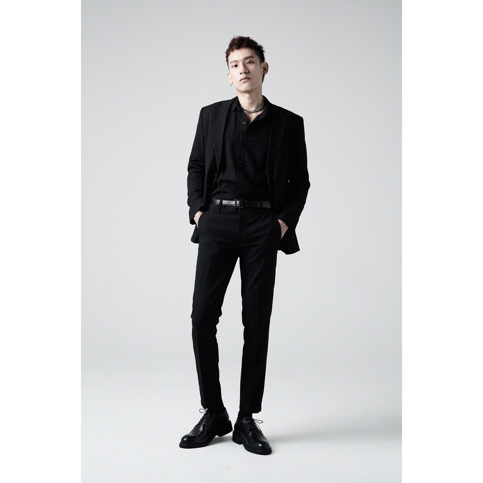 Quần Tây Nam TARMOR Dáng Basic Trousers In Black