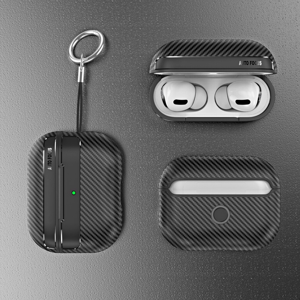 Vỏ Bảo Vệ Hộp Sạc Tai Nghe AirPods Pro 2 1 3 2 1 Kết Cấu Sợi Carbon Chống Sốc
