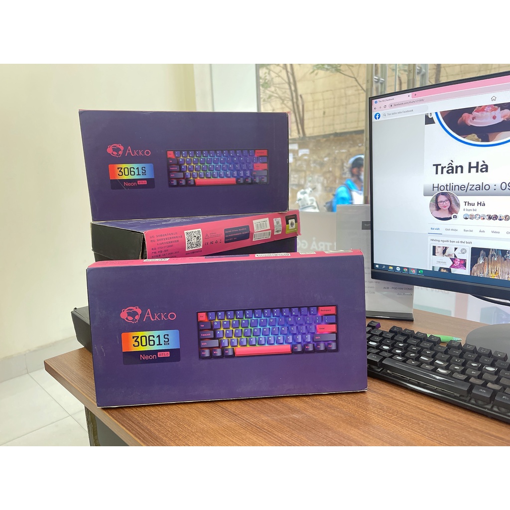 Bàn phím cơ AKKO 3061S Neon RGB Bluetooth 5.0