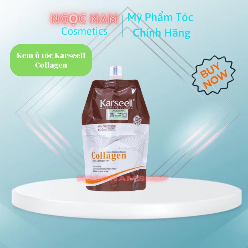 Ủ tóc collagen Karseell Macca phục hồi tóc siêu mượt 500ml,kem hấp ủ tóc collagen Karseell , dầu ủ tóc collagen Karseell