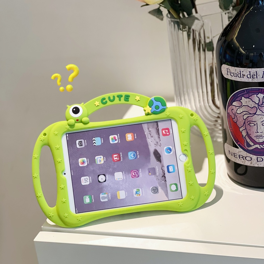 Ốp Máy Tính Bảng Silicon Chống Sốc Có Tay Cầm Dễ Thương Cho iPad 10.2 2021 / 2020 / 2019 Air Mini 1 2 3 4 5 6 Pro 2017 2018