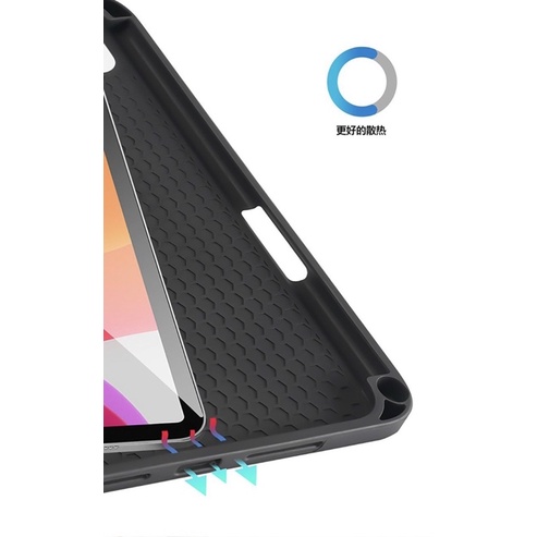 Bao da dạng vải Dux Ducis cho iPad Gen 10 2022 10.9inch - Lưng dẻo thoát nhiệt - có khay để bút