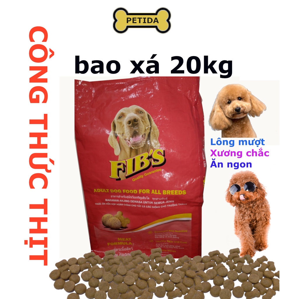 Bình Dương-Hạt cho chó bao 20kg xá- Fibs- dog food Fibs 20kg bag -Petida shop