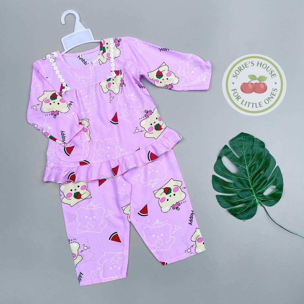 Bộ tole/bộ lanh DÀI mặc nhà bé gái