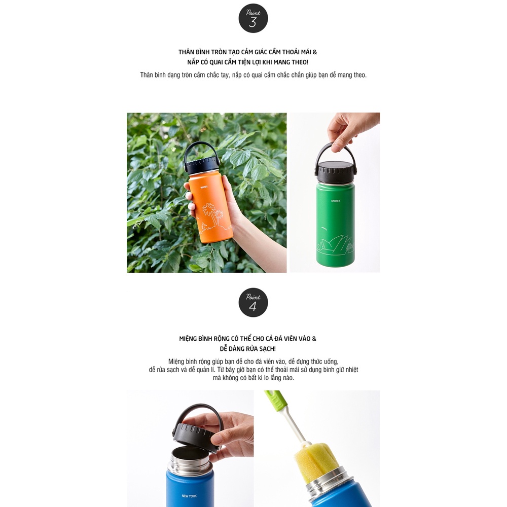 Bình Giữ Nhiệt LocknLock 897ML Có Khay Lọc Trà Kèm Tay Cầm Chắc Chắc Lock&amp;Lock Riga Tumbler LHC4160 - T2Cmall