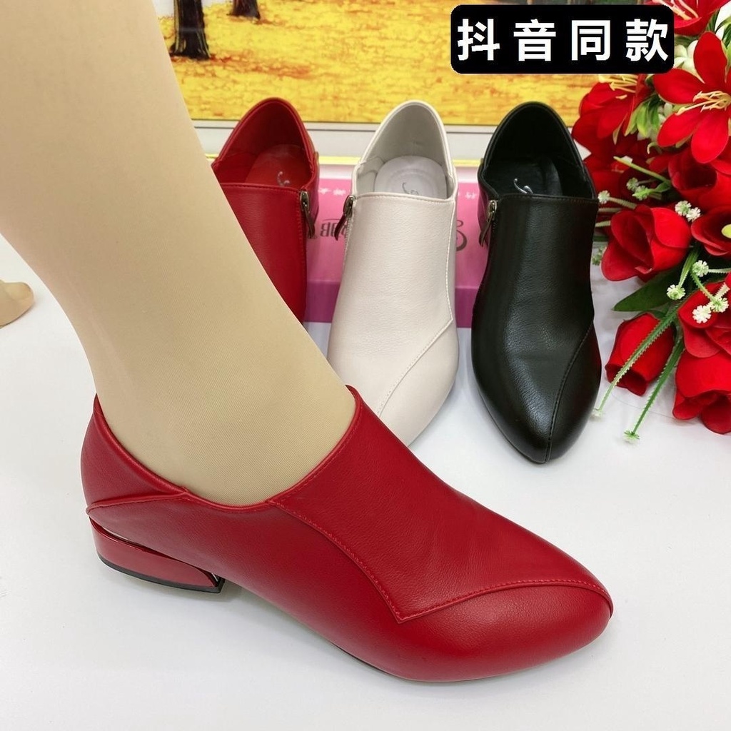 Giày Cao Gót Da Mềm Mũi Nhọn Thời Trang Xuân Thu 2022 Cho Nữ