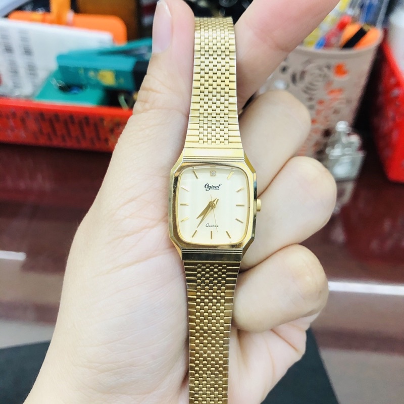 Đồng hồ nữ si nhật dáng dây lụa hiệu Ogival