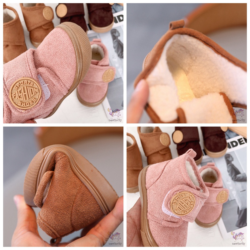 Giày Bốt Cổ Cao Đế Mềm Chống Trượt Thời Trang Cho Bé