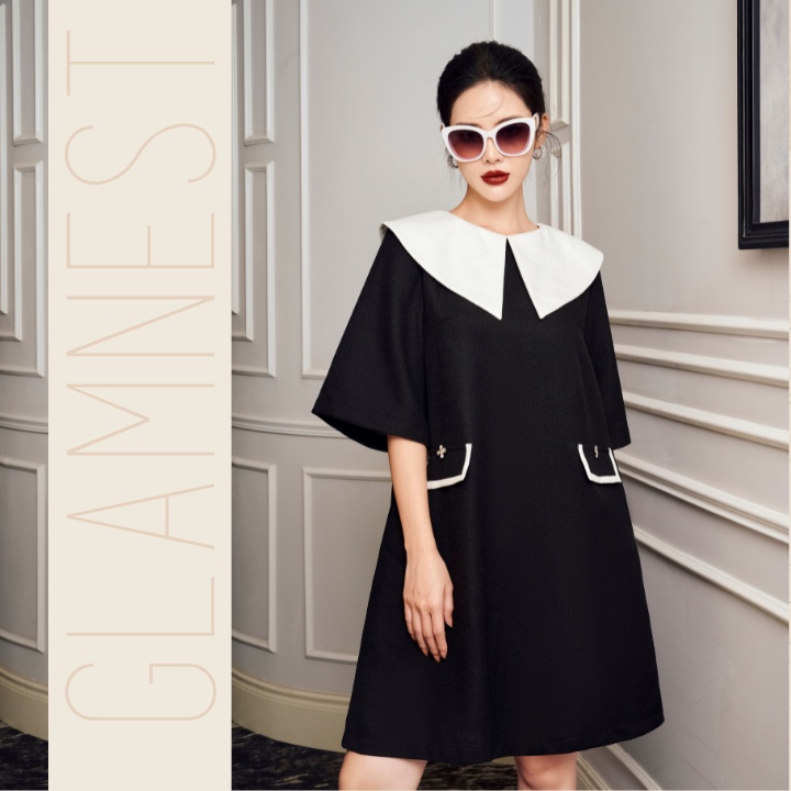 Váy Bầu Cá Tính Đầm Bầu Công Sở Thiết Kế Cao Cấp Glam Nest VN022