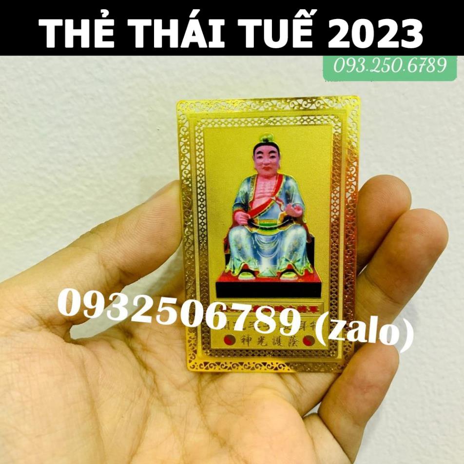 [GIÁ SỈ] Thẻ Kim Bài Thái Tuế 2023 Bỏ Bóp Ví Cho Người Tuổi: Mão-Thìn-Dậu-Ngọ-Tý [bằng kim loại]