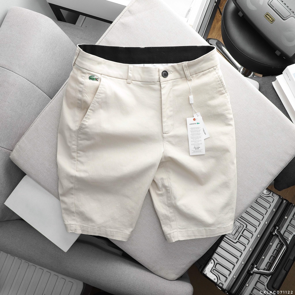 Quần Short Ngố Kaki Tây Âu Nam LACOSTE 5 MÀU Cạp Xịn Chất Liệu Vải Co Giãn Siêu Nhẹ Dáng Âu Hàng Xuất Xịn