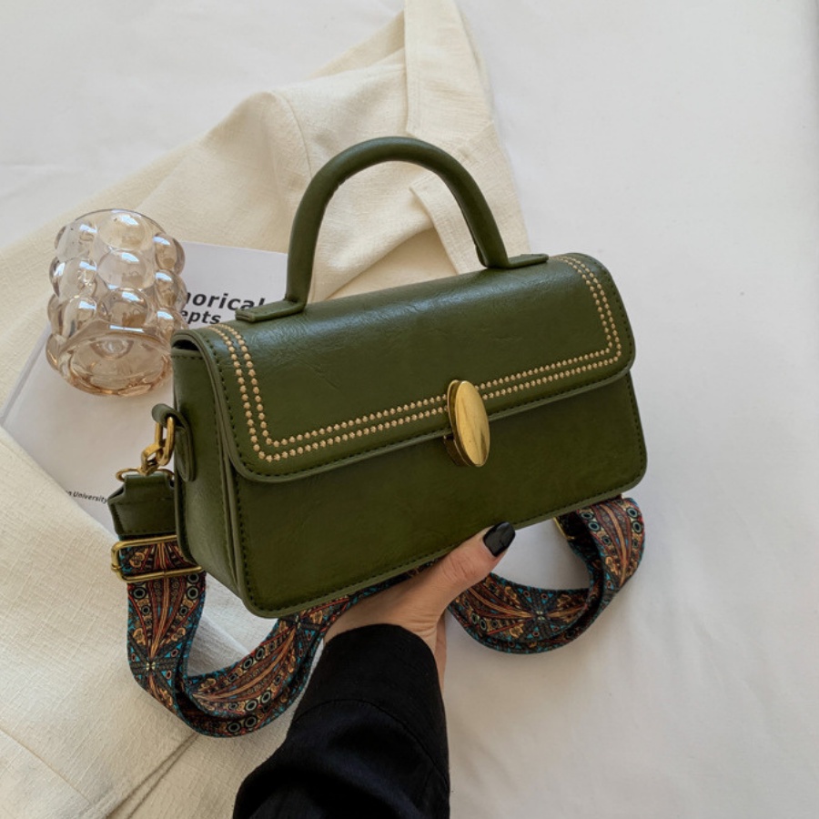 Túi xách tay nữ đeo chéo đeo vai MUNGA màu xanh lá dáng nhỏ xinh thời trang công sở cao cấp đi làm đi chơi TMG41