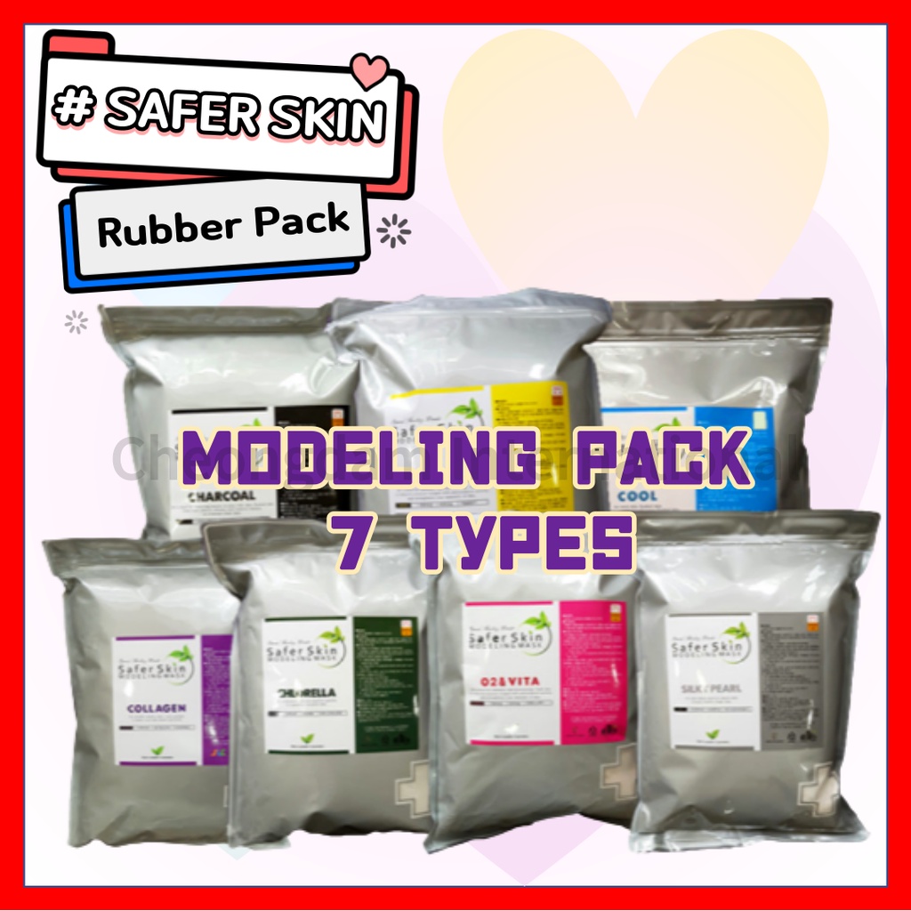 Bột Mặt Nạ Dẻo SAFERSKIN Modeling Mask 1kg dùng trong spa, chăm sóc da Hàn Quốc / Than, Vitamin Mát Mẻ, Collagen Sodium, Ngọc Trai