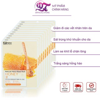 (Hàng chính hãng) Bộ 10 miếng mặt nạ Benew Natural Herb Mask Pack Honey 22ml/miếng