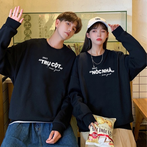 Áo nỉ cặp đôi unisex nam nữ ,  áo đôi thu đông nam nữ mùa đông - aothun6789