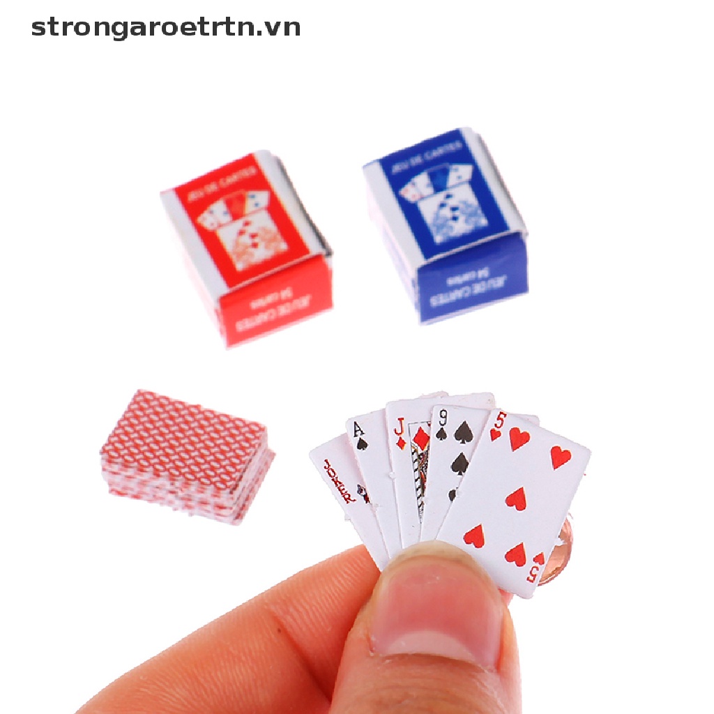 Bộ Bài Mini Dễ Thương Cho Nhà Búp Bê Tỉ Lệ 1: 12