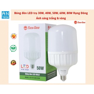 Bóng đèn led trụ rạng đông 30w, 40w, 50w, 60w, 80w ánh sáng trắng & vàng - chip led norma hàn quốc