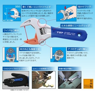 Mỏ lết mini TOP HY-26S_Blue (7-26mm)
