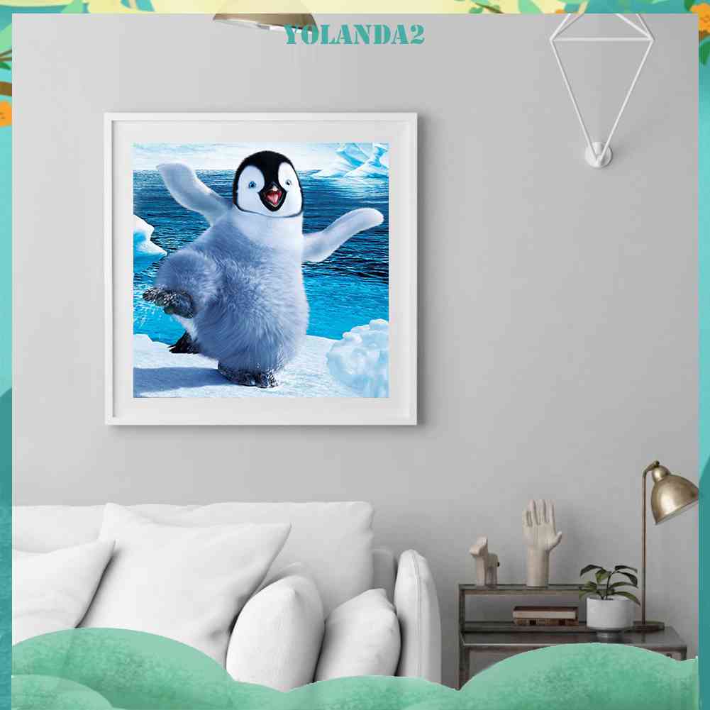 Bộ Tranh Thêu Chữ Thập DIY Hình Chim Cánh Cụt 11CT Yolanda2 / Penguin