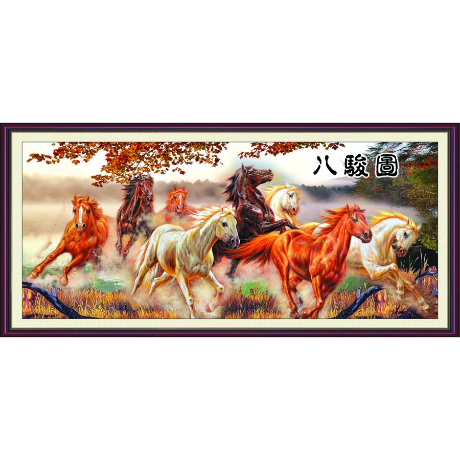 Tranh Dán Tường 3D Mã Đáo Thành Công giành cho phòng làm việc, phòng khách đép sắc nét