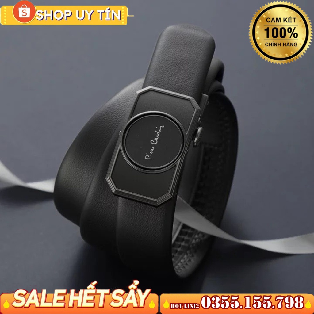 thắt lưng pierre cardin 1 dây 2 mặt xoay 87