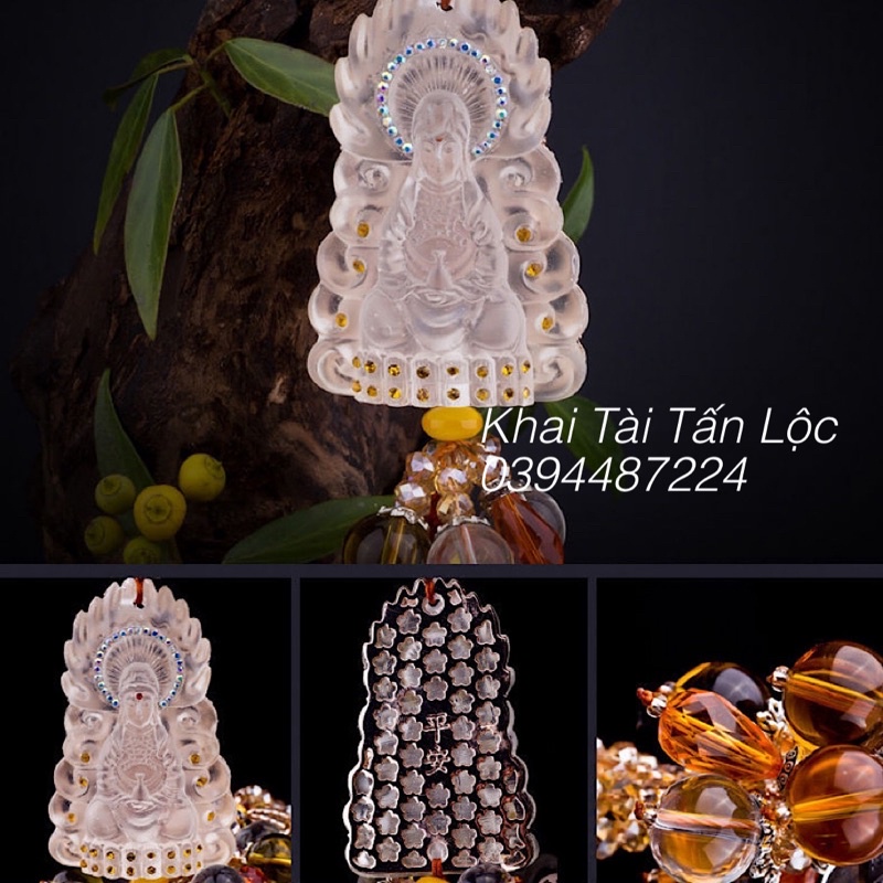 Dây treo xe , Khánh treo xe Quan Âm bình an bằng lưu ly