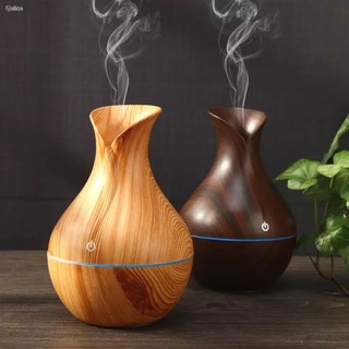 Máy xông tinh dầu - đèn xông tinh dầu vân gỗ dài cao cấp phun sương