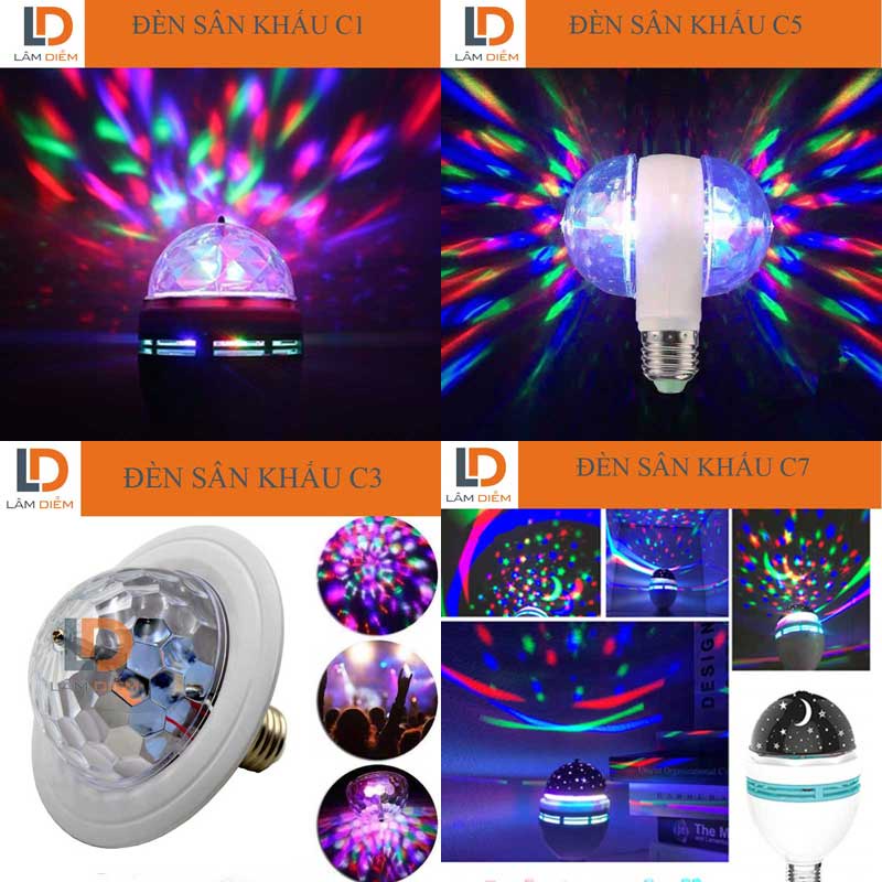 Bóng đèn led sân khấu xoay nhiều màu