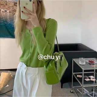 Áo len tăm cổ tròn cúc nhỏ , nhiều màu style hàn quốc