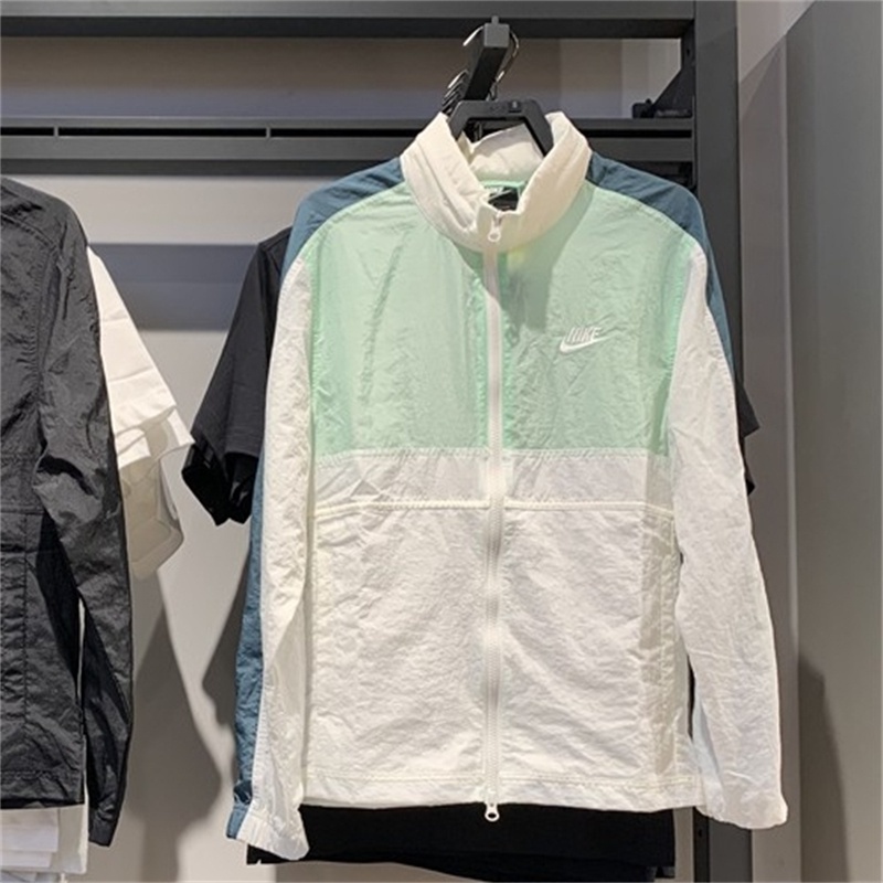 Áo Khoác Gió Nike 100% Chính Hãng Có Mũ Trùm Phối Màu Nhanh Khô Cá Tính Cho Nam