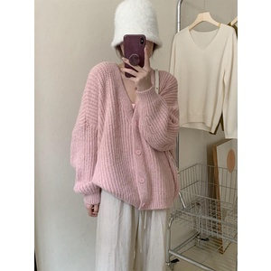 Áo khoác cardigan ấm áp, chất len mềm mịn, thời trang thu đông dành cho nữ