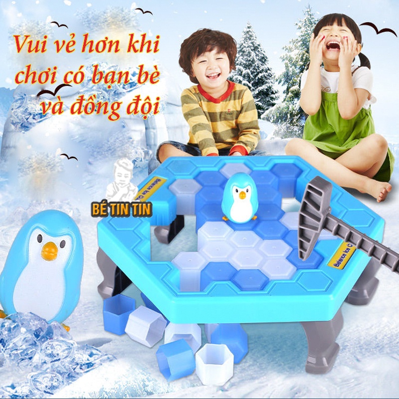 Đồ chơi đập chim cánh cụt/ trò chơi phá băng cứu chim cánh cụt cho bé vui nhộn