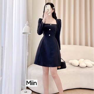 Váy dạ dài tay tiểu thư