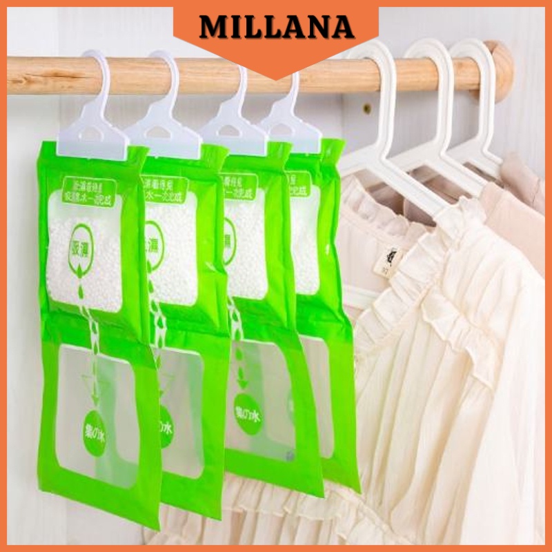 Túi Hút Ẩm Đa Năng Có 2 Ngăn Chống Ẩm Mốc Treo Tủ Quần Áo MILLANA SHOP H088