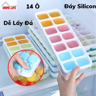 Khay làm đá silicon 14 ô có nắp đậy