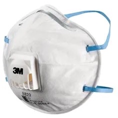 Khẩu trang lọc bụi có van tiêu chuẩn châu Âu 3M 8822