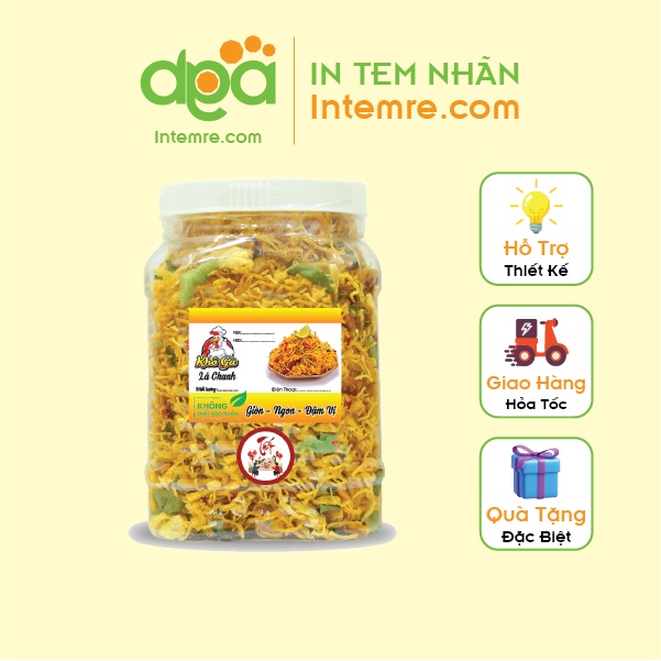 Sẳn Tem Nhãn Giấy Xi Măng Kraft - Decal Dán Intemre.com - Tết Hình Tròn Kt: 4cm