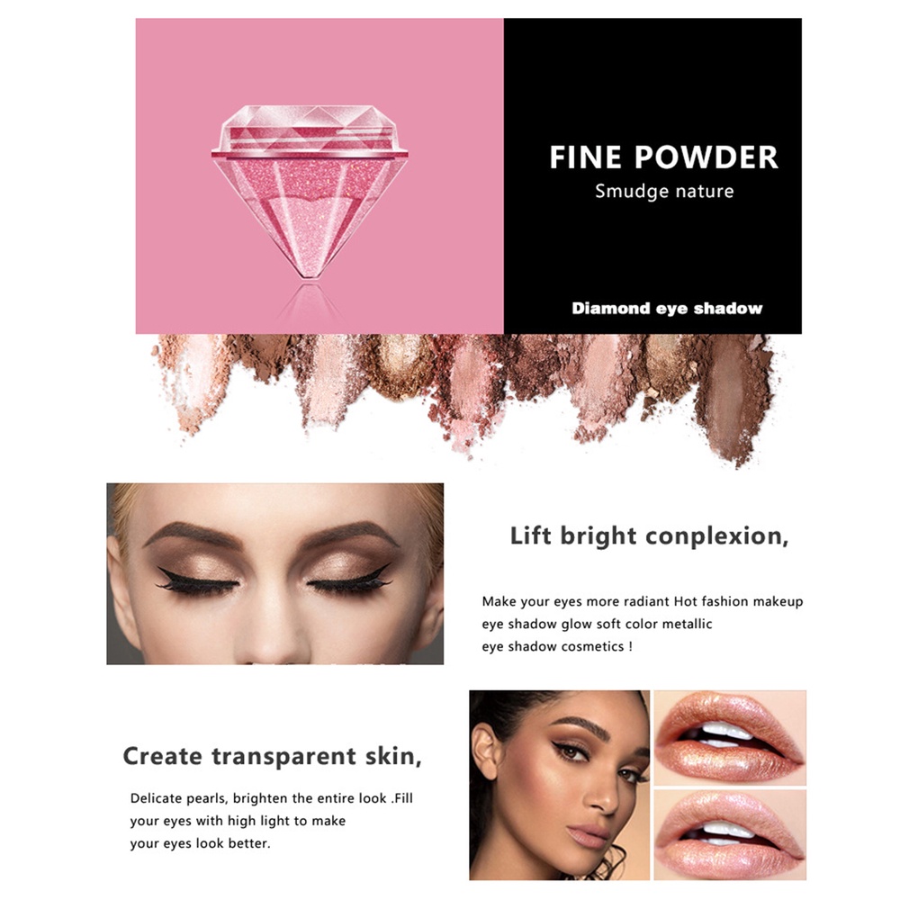 Langmanni 6-màu Kim Cương Ngọc trai lỏng Eyeshadow Glossy Eyeshadow lỏng Eyeshadow okase