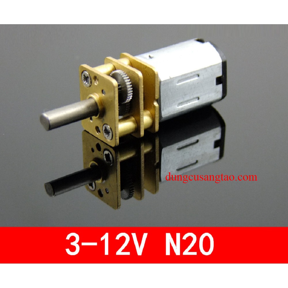 Motor hộp số mini JGA12-N20 3-12V 150 vòng/phút - 300 vòng/phút / Động cơ giảm tốc mini