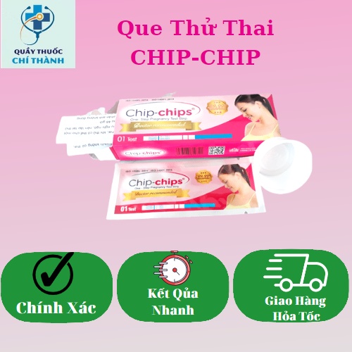 (COMBO 5 CÁI) Que Thử Thai Chip Chip-Chính Xác-Giao Hàng Luôn Che Tên Sản Phẩm. Hộp 1 que.