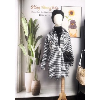 áo sơ mi dạ tweed cá tính