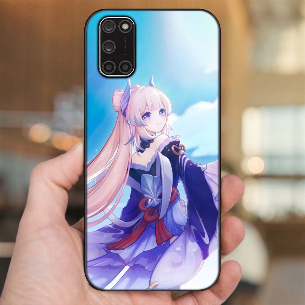 Ốp lưng Oppo A52, A92 viền đen in hình Sangonomiya Kokomi Genshin Impact