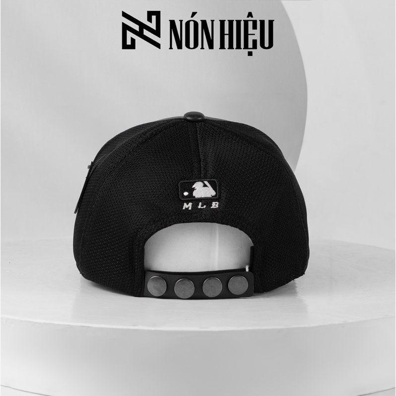 Mũ lưỡi trai NY Da Thật MADE IN KOREA Full Tem Mark hãng