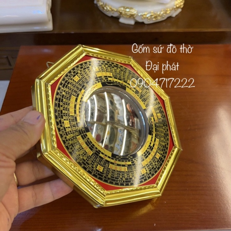 Gương Bát Quái, Gương là kinh cầu lồi kích thước 17cm